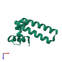 PDB entry 1y6x coloured by chain, top view.