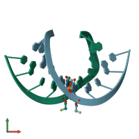 PDB entry 1y86 coloured by chain, front view.
