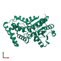 PDB entry 1y8a coloured by chain, front view.