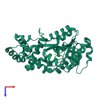 PDB entry 1y8a coloured by chain, top view.