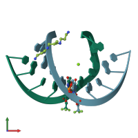 PDB entry 1y8l coloured by chain, front view.