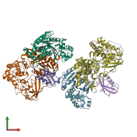 PDB entry 1y8r coloured by chain, front view.