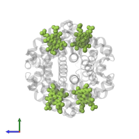 PROTOPORPHYRIN IX CONTAINING FE in PDB entry 1y8w, assembly 1, side view.