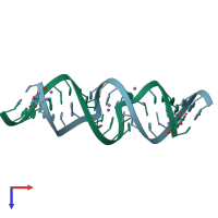 PDB entry 1y90 coloured by chain, top view.