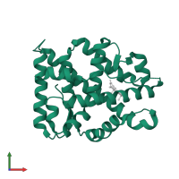 Mineralocorticoid receptor in PDB entry 1ya3, assembly 1, front view.