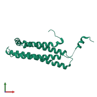 PDB entry 1ya9 coloured by chain, front view.