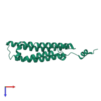 PDB entry 1ya9 coloured by chain, top view.