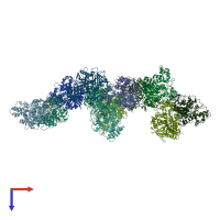 PDB entry 1yaj coloured by chain, top view.