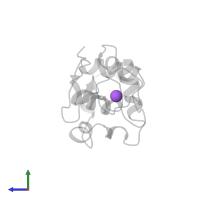 SODIUM ION in PDB entry 1yam, assembly 1, side view.