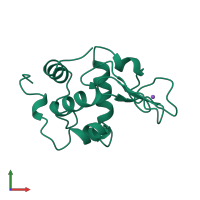 PDB entry 1yan coloured by chain, front view.