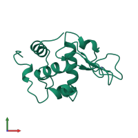 PDB entry 1yao coloured by chain, front view.