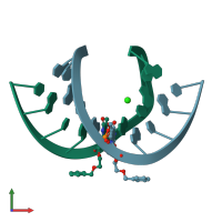 PDB entry 1ybc coloured by chain, front view.