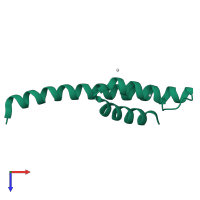 PDB entry 1ybz coloured by chain, top view.