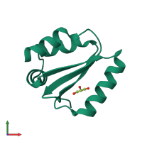 PDB entry 1ycz coloured by chain, front view.