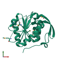 PDB entry 1yd7 coloured by chain, front view.