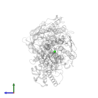 CHLORIDE ION in PDB entry 1yf6, assembly 1, side view.