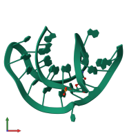 PDB entry 1yg4 coloured by chain, front view.