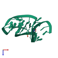 PDB entry 1yg4 coloured by chain, top view.