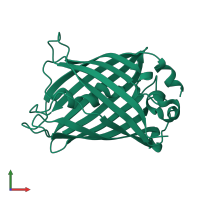 PDB entry 1yhh coloured by chain, front view.