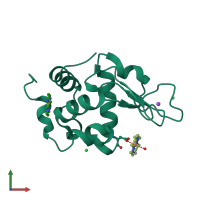 PDB entry 1yil coloured by chain, front view.