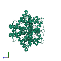 Estrogen receptor in PDB entry 1yin, assembly 1, side view.