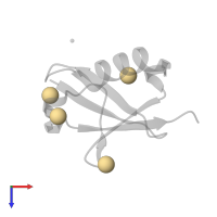 CADMIUM ION in PDB entry 1yiw, assembly 3, top view.