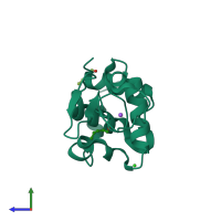 PDB entry 1ykz coloured by chain, side view.