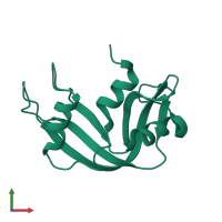 PDB entry 1ymw coloured by chain, front view.