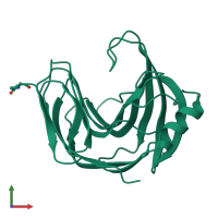PDB entry 1yna coloured by chain, front view.