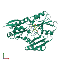 PDB entry 1ypn coloured by chain, front view.