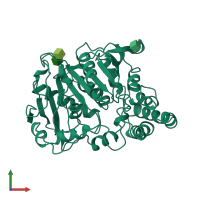 PDB entry 1ysc coloured by chain, front view.