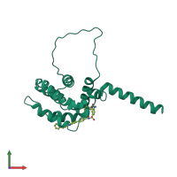 PDB entry 1ysn coloured by chain, front view.