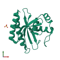 PDB entry 1ysp coloured by chain, front view.