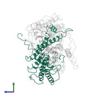 Reaction center protein L chain in PDB entry 1yst, assembly 1, side view.