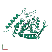 PDB entry 1ytn coloured by chain, front view.