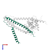 Troponin T, fast skeletal muscle isoforms in PDB entry 1ytz, assembly 1, top view.