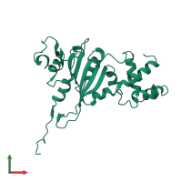 PDB entry 1yub coloured by chain, front view.