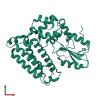 E3 ubiquitin-protein ligase CBL in PDB entry 1yvh, assembly 1, front view.