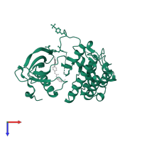 Vascular endothelial growth factor receptor 2 in PDB entry 1ywn, assembly 1, top view.