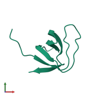 PDB entry 1ywp coloured by chain, front view.