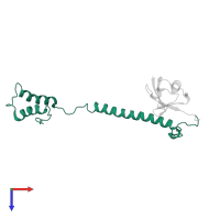 26S proteasome non-ATPase regulatory subunit 4 in PDB entry 1yx5, assembly 1, top view.