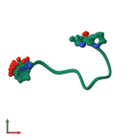 PDB entry 1yy2 coloured by chain, ensemble of 21 models, front view.