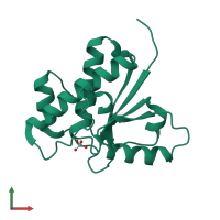 Monomeric assembly 1 of PDB entry 1z13 coloured by chemically distinct molecules, front view.