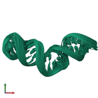 PDB entry 1z2j coloured by chain, ensemble of 20 models, front view.