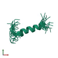 PDB entry 1z2t coloured by chain, ensemble of 24 models, front view.