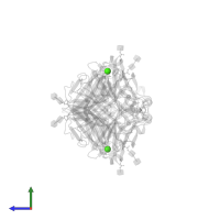 CALCIUM ION in PDB entry 1z4w, assembly 2, side view.