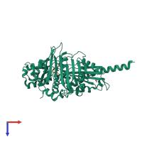 PDB entry 1z59 coloured by chain, top view.