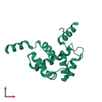 PDB entry 1z67 coloured by chain, front view.