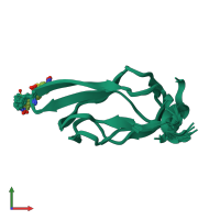 PDB entry 1z6h coloured by chain, ensemble of 20 models, front view.