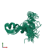 PDB entry 1z6v coloured by chain, ensemble of 20 models, front view.